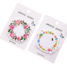 1 Pcs Cute Flower Wreath Sticky Notes Post Notepad It Memo Pad School Office Supplies Stationery stickers decoration sweet 2024 - buy cheap