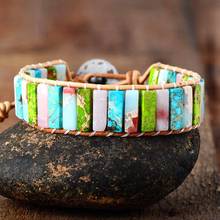 New Fancy Wrap Bracelet Jewelry Natural Stones Leather Bracelet High Fashion Designer Bangle Bracelets Gifts Dropship 2024 - buy cheap