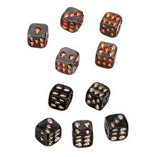 Set of 5 Pcs Creative Black Skull Dice Grinning 3D Skeleton Dice Scary Novelty 2024 - buy cheap