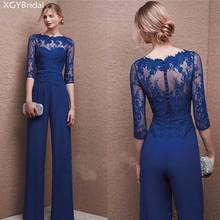 New Arrival Elegant Jumpsuit Mother Of The Bride Dresses Jewel Neckline Half Sleeve Lace Formal Party Dress Groom Gowns платье 2024 - buy cheap