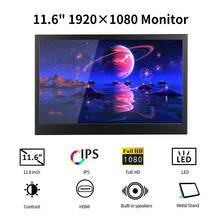 Monitor de 11.6 polegadas hd, x ips, painel ps3, ps4, xbox360, monitor de tela para raspberry pi, windows 7, 8, 10, espessura, 17mm 2024 - compre barato