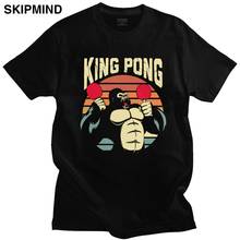 Funny King Ping Pong T-shirt Men Short Sleeved 100% Cotton Tee Shirts Crew Neck Summer Tops Table tennis Paddle Tshirt Gift Idea 2024 - buy cheap