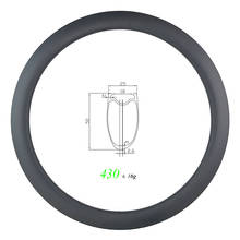 430g SL 700c 50mm asymmetric clincher tubelesss carbon rim 25mm U shape road disc cyclocross 20H 21H 24H 28H 32H gravel wheel 2024 - buy cheap