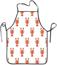 Kitchen Apron, Twill Polyester Cooking Apron Adjustable Back Straps Lobster (3) Unisex Apron for 2024 - buy cheap