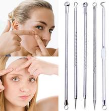 New 5pcs/set Blackhead Comedone Acne Pimple Blackhead Remover Tool Spoon for Face Skin Care Tool Needles Facial Pore Cleaner 2024 - buy cheap