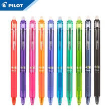 Caneta gel apagável colorida estilo piloto, 0.5mm 10 cores para escolher, material de papelaria para estudantes com tinta apagável, peças 2024 - compre barato