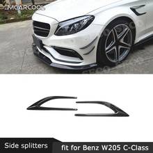 Classe C Fibra De Carbono Side Fender Vents Bumper Trims para Mercedes Benz AMG W205 C63 C200 C260 C300 Coupe Sedan 2015-2017 2024 - compre barato