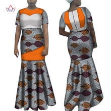 Summer Women Robe New Fashion African Clothing Bazin Rich Long Plus Size Dresses for Women African Wax Print Dress WY7204 2024 - buy cheap