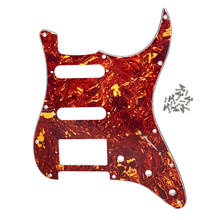 FLEOR Red Tortoise HSS ST-golpeador de guitarra SSH, placa para rascar, 4 capas, con tornillos para guitarra eléctrica 2024 - compra barato