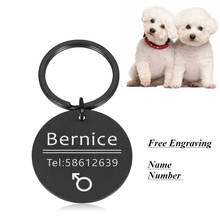 Etiquetas de identificación para mascotas, accesorios para Collar de perro y gato, etiqueta de identificación para perros, collares de acero inoxidable, etiquetas personalizadas 2024 - compra barato
