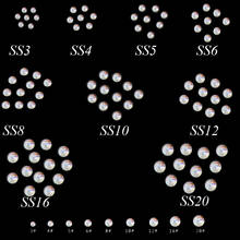 Стразы Swarovsky SS3-SS12, обнаженные, Кристальные, AB, плоские, круглые, для дизайна ногтей, украшения и камни, Стразы без горячей фиксации, кристаллы 2024 - купить недорого