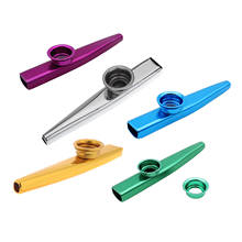 Kazoo-Flauta de diafragma para niños amantes de la música, aleación de aluminio, Metal, 5 piezas, regalo, azul 2024 - compra barato