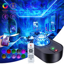 LED Galaxy Projector Night Light Water Wave Starry Sky Star Projector Light USB Voice Control Music Player LED Galaxy Lamp 2024 - buy cheap