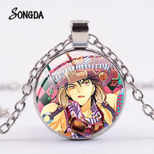 New Arrival JoJos Bizarre Adventure Necklace Anime Figure Printed Delicate Glass Cabochon Silver Plated Chain Necklaces 2024 - buy cheap
