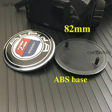 Pegatinas de ABS para coche, 2 piezas, 82mm, 74mm, emblema, capó, capó, maletero delantero y trasero, Logo, Base negra para E60, E90, F10, F30, F15 2024 - compra barato