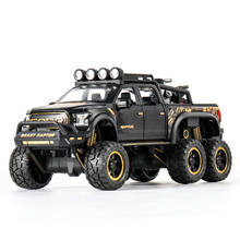 1:28 Diecast SUV FORD RAPTOR Metal Model Car Toy Wheels Alloy Vehicle Sound And Light Pull Back Car Boy Kid Toys Gifts CT0058 2024 - buy cheap