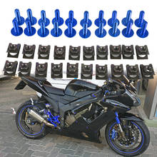 Kit de tornillos de carenado para motocicleta, juego de tuercas de resorte para carrocería de motocicleta, para YAMAHA 701SUPERMOTOR XT660 XT660R XT660X XT600 XT600Z XT600E, 20 Uds. 6mm 2024 - compra barato