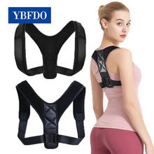 Corretor de postura ajustável feminino ybfdo, aparelho de correção de postura para costas, suporte confortável, cinta de peito e ombros 2024 - compre barato