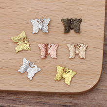 Pingentes de borboleta de bronze 50 peças, 9*12mm brincos diy fazendo joias busca componentes cores douradas peças de cor de prata 0178 2024 - compre barato