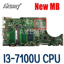 Akemy-placa base X510UA MB._I3-7100U para ordenador portátil, para ASUS X510UA, X510UN, X510UQ, X510UAR, 90NB0FQ0-R00051 2024 - compra barato
