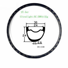 Ultralight 27.5er Mountain Bike Wheel Disc Carbon Rim Asymmetric XC 30x24mm Tubeless MTB Wheel Bow-Knot 24H 28H 32H 2024 - buy cheap