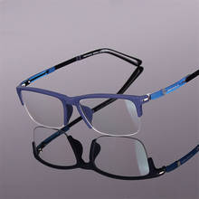Óculos de alta qualidade, armação de óculos tr90, meia armação de óculos de design para homens 2024 - compre barato