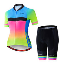 2020 Short Sleeve Women Cycling Jersey Sets Bicycle Clothing Breathable MTB Bike Jersey Suits Quick Dry 2024 - buy cheap