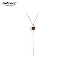 JeeMango Fashion 316L Stainless Steel Love Tassel Pendant Necklaces Jewelry Luxury Rose Gold Shell Necklace For Women JN17047 2024 - buy cheap