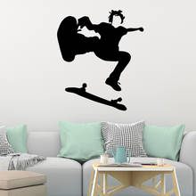 Cute Skateboard Wall Art Sticker Modern Wall Decals Quotes Vinyls Stickers for Living Room Company School Office Decoration 2024 - buy cheap