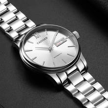 CADISEN Men Watch Automatic Mechanical Day Date Top Brand Luxury Sapphire Glass Waterproof Silver Full Steel Wrist Watch for Men 2024 - buy cheap