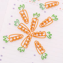 50pcs/lot Cue Carrot Shape Metal Bookmark Mini Paper Clip Book Markers School Office Supply Wholesale 2024 - buy cheap