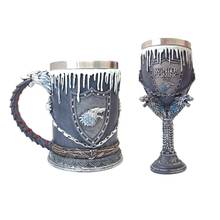 Snow Wolf Beer Mug Cool Coffee Cup Resin Stainless Steel Creative Tea Water Drinkware 2024 - buy cheap