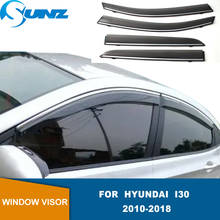 Fita defletora para janela lateral, para hyundai i30 2010 2011 2012 2013 2014 2015 2016 2017, viseiras de janela, defletores de chuva solar 2024 - compre barato