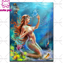 5d diy pintura diamante sexy sereia strass cheio de diamante mosaico mulher bordado tudo para decoração diamante 2024 - compre barato