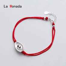 La Monada Red Thread For Hand 999 Pure Silver Bracelet Red Thread String Rope Bracelets For Women Silver 999 Sterling Ingots 2024 - buy cheap