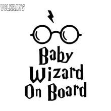 Volkrays Funny Car Sticker Baby Wizard on Board Accessories Reflective Waterproof Cover Scratches Vinyl Decal,15cm*10cm 2024 - buy cheap