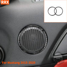 Carbon Fiber Door Speaker Tweeter Frame Ring Sticker For Ford Mustang GT 2015 2016 2017 2018 2019 20 Car Interior Accessories 2024 - buy cheap