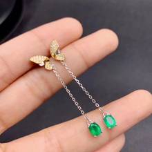 2020 charming emerald gem stud earrings women silver jewelry natural gem 925 silver gold plated color girl party birthday gift 2024 - buy cheap