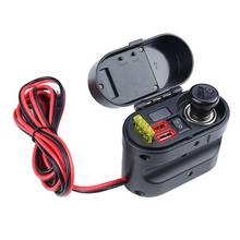 12V/24V Motorcycle USB Charger With LED Voltmeter Waterproof Cigarette Socket 3A Dual USB Power Charging for iPhone Samsung 2024 - buy cheap
