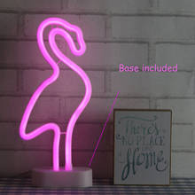 USB/Battery Flamingo Neon Light Wall Decor Neon Signs for Bedroom Girls Birthday Party Xmas Valentine's Gift with Hold Base 2024 - buy cheap