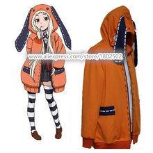Jaqueta com capuz feminina, roupa para cosplay de anime kakegurui compulsiva gambler yomotsuki runa com capuz 2024 - compre barato