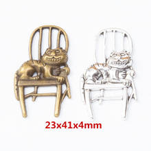Кулон в виде кошки из металлического цинкового сплава в стиле ретро для самостоятельного изготовления ювелирные ожерелья ручной работы 8178, 15 штук 2024 - купить недорого