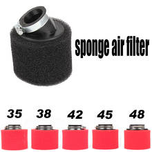 Motorcycle Sponge Air Filter Cleaner Straight and Bent Neck 35/38/42/45/48mm for ATV Dirt Pit Bike Carburetor 110 cc 125 cc 2024 - купить недорого