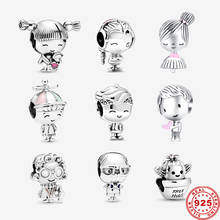 S925 Sterling Silver Color Fit Original Pandora Bracelet Girl Boy Grandpa Charm Beads For Women & Girl Luxury Jewelry Gift 2024 - buy cheap