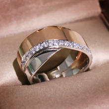 Роскошное мужское геометрическое кольцо, квадратное кольцо с кристаллом из циркония, обручальные кольца, обручальные кольца 2022 - купить недорого