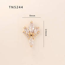 5 piezas TN5244, borla de flores, aleación de circonita, cristales para uñas, joyería para uñas, diamantes de imitación, accesorios para uñas, suministros, adornos, dijes 2024 - compra barato