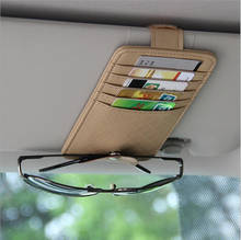 Universal Car Auto Visor Organizer Holder PU Leather Case for Card Glasses Car Accessories Sun Visor Organizador Car-Styling 2024 - buy cheap