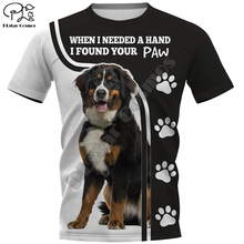 Мужская и женская футболка Bernese Mountain Dog 3d, летние футболки с принтом собак, повседневные топы с короткими рукавами, быстросохнущая Футболка harajuku 2024 - купить недорого