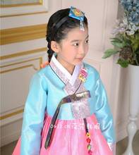 Импортированное из Южной Кореи платье на день рождения для девочки 1 год/сценический ханбок/подлинный/ 2024 - купить недорого