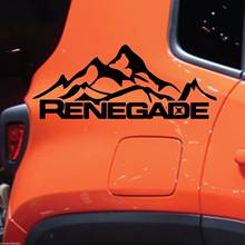 For 1Pair  Jeep Renegade Mountain Logo Graphic Vinyl Decal Sticker Side Reflective Chrome 2024 - buy cheap